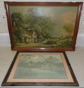 two framed prints