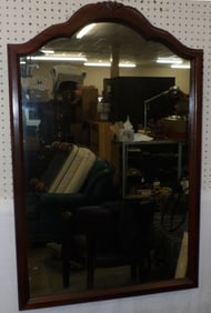 cherry framed mirror