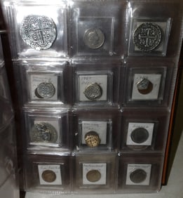 book of foreign coins, (not complete)