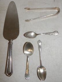 lot of sterling and sterling handle items