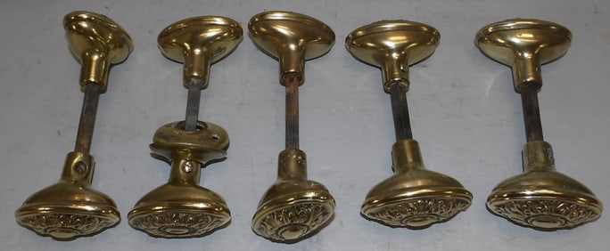 Lot of Antique Polished Brass Door Knobs