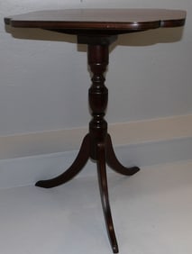 Antique Mahogany Tilt Top Candle Stand