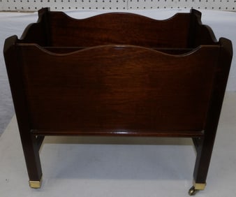 Mahogany Canterbury on Brass Casters by Madison Square