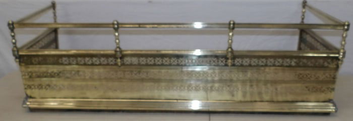 Antique Ornate Polished Brass Fender