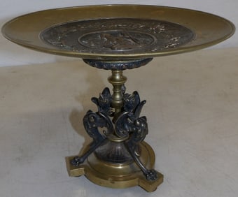 Antique Neoclassical Bronze Tazza