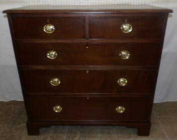 19th Century English Mahogany 2/3 Drawer Chest