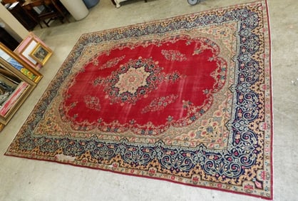 9' 10" x 12' 10" Antique Kerman Rug