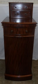 19th Century Mahogany Three Drawer One Door Cabinet