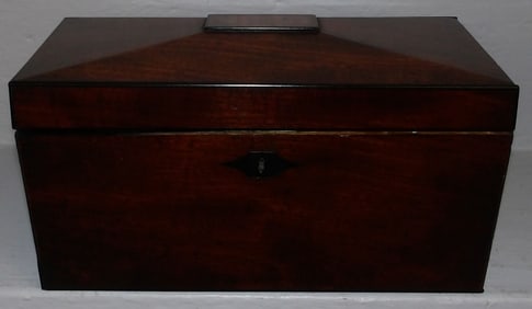 19th Century Mahogany Regency Tea Caddy