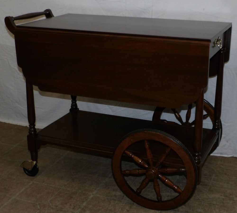 Mahogany Tea Cart by Henkel Harris (1 of 5)