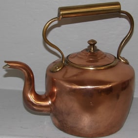 19th Century Copper Kettle with Dovetailed Base