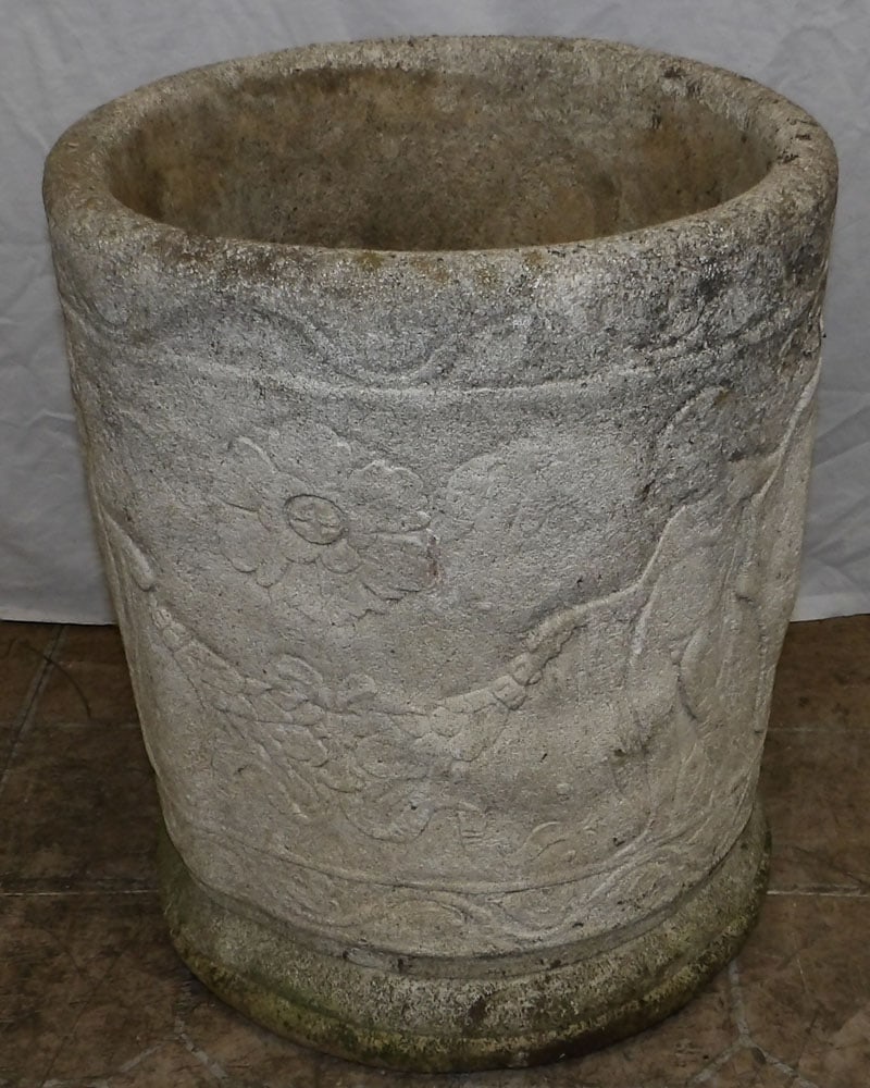 Antique Concrete Planter (1 of 4)