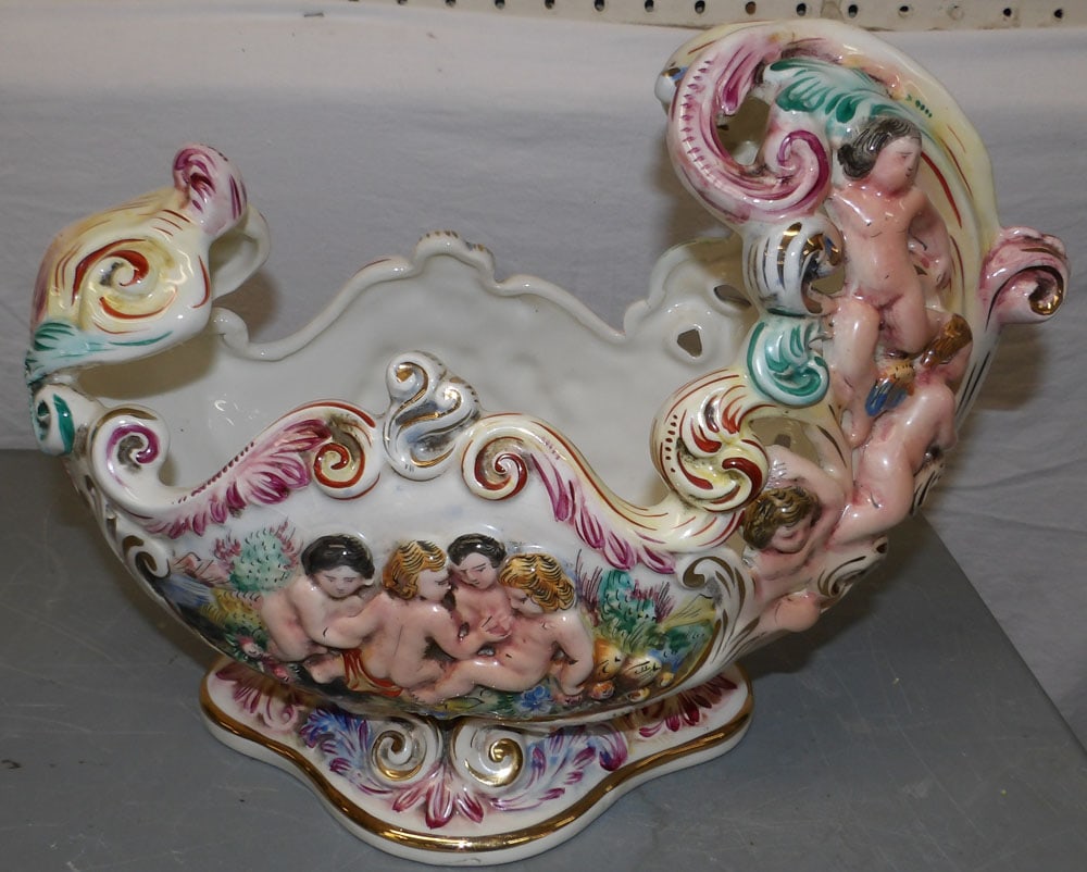 Capodimonte Footed Porcelain Jardiniere (1 of 6)