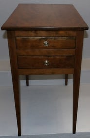 19th Century Cherry Two Drawer Night Stand