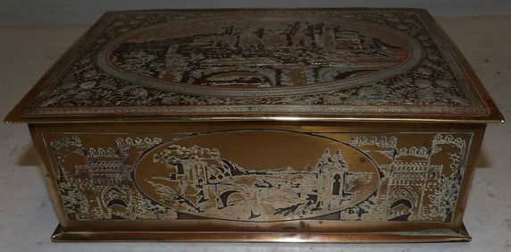 Antique Brass Dresser Box