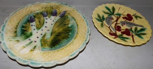 Two Antique Majolica Plates