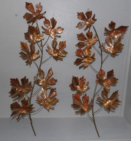 Pair of Copper Decorative Wall Hangings