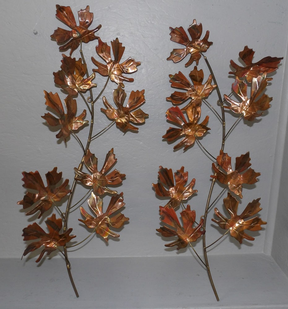 Pair of Copper Decorative Wall Hangings (1 of 3)