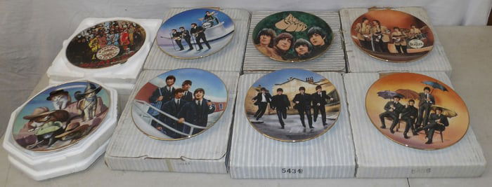 Collection of Eight "The Beatles" Porcelain Plates