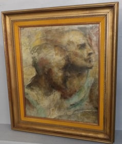 Framed Oil on Board of Swedish Sculpture by Baultis Voldemars