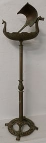 Bronze Smoking Stand with Dragon & Shield Form Top