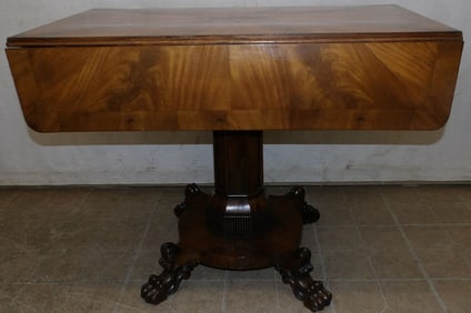 19th Century Mahogany Classical Drop-Leaf Table