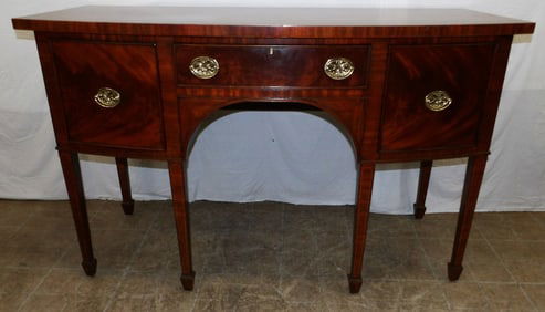 Mahogany Bow Front Sideboard by Maitland Smith