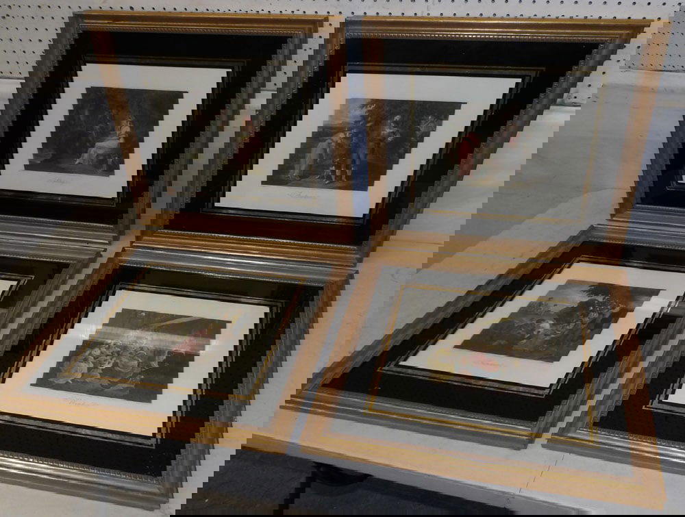 Set of Four Framed French Engravings (1 of 12)