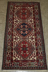 2' 1" x 4' 1" Hand Made Oriental Rug