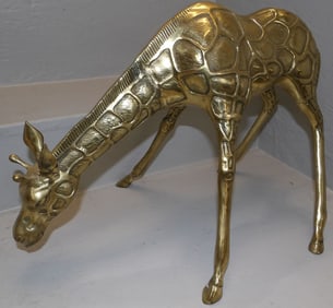 Brass Giraffe Statue