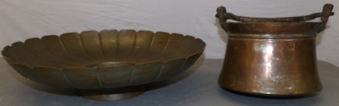 Copper Bucket & Copper Bowl