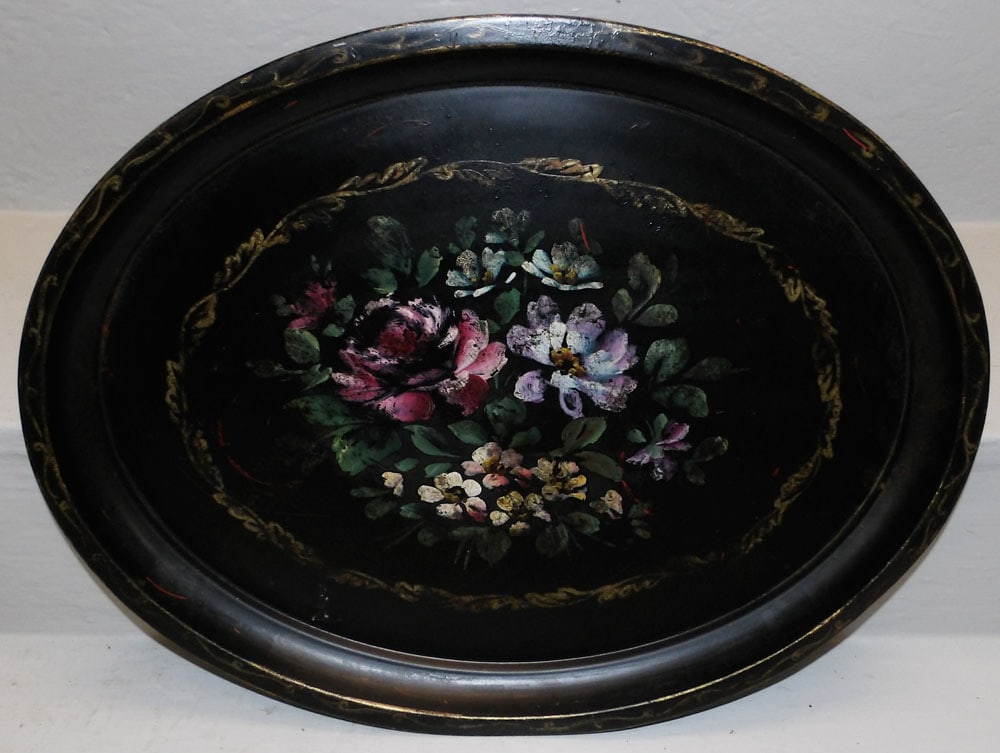 Small Painted Tole Tray (1 of 4)