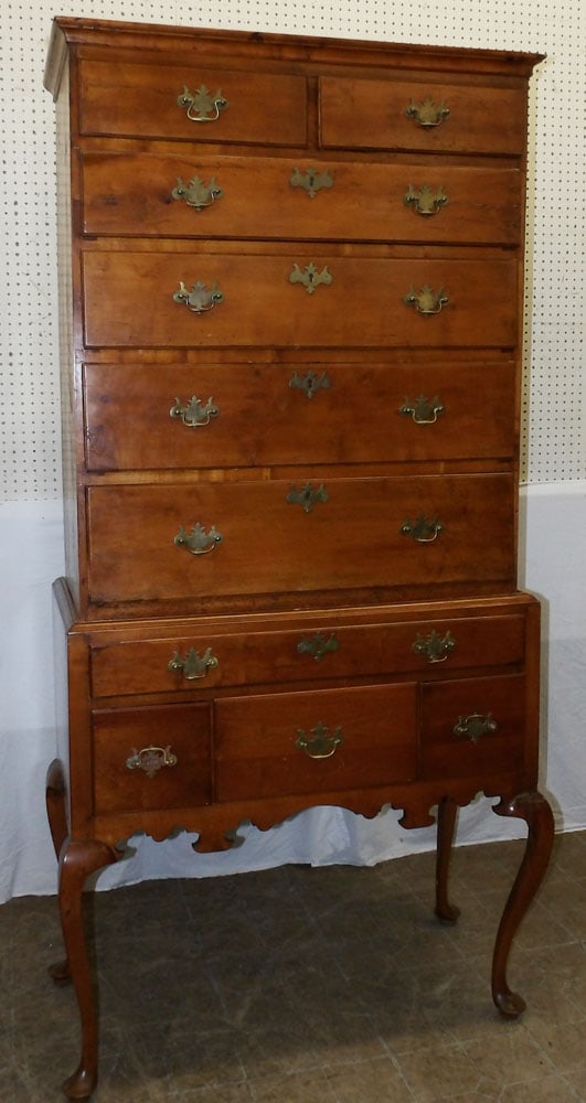 19th Century Cherry Chest on Stand (1 of 9)