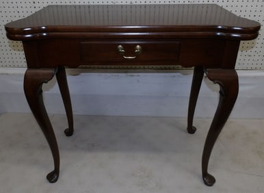 Cherry Fold Over Top Game Table by Ethan Allen