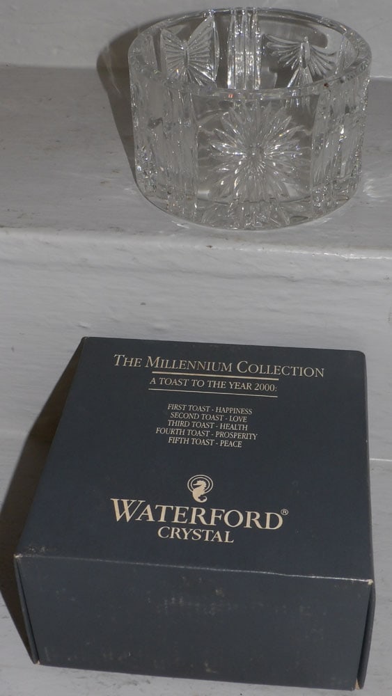 Waterford Crystal Bottle Coaster in Original Box, "The Millenium Collection" (1 of 3)
