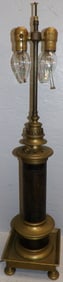 Cast Brass Two Light French Pump Form Two Tone Lamp