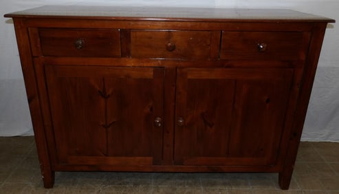 pine 3 drawer 2 door sideboard