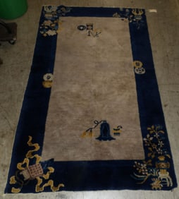 Antique 3' 11" x 6' 8" Chinese Art Deco Style rug