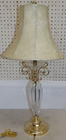 Waterford crystal and Brass Lamp