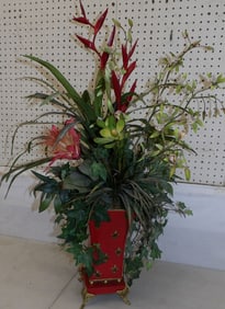 painted tole jardiniere