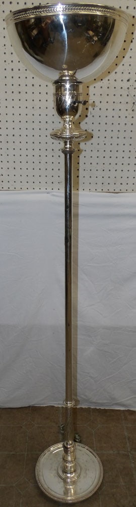 silver plated floor lamp (1 of 7)