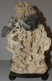 Chinese carved soapstone vase
