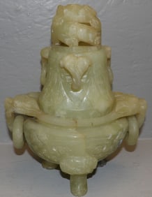Chinese carved soapstone incense burner