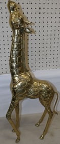 cast brass giraffe statue
