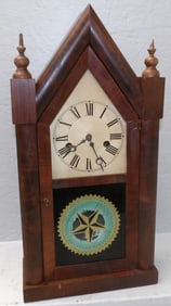 antique mahogany clock by New Haven