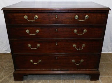 19th century mahogany four drawer chest