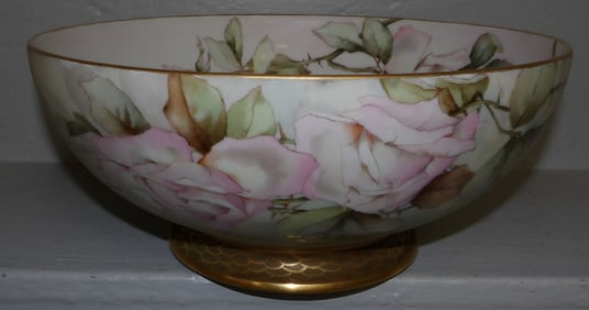 hand painted Limoges porcelain bowl