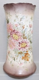 Victorian hand painted porcelain umbrella stand
