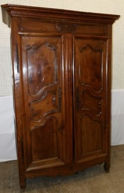 18th century walnut French Provincial wardrobe