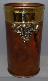copper and brass umbrella stand